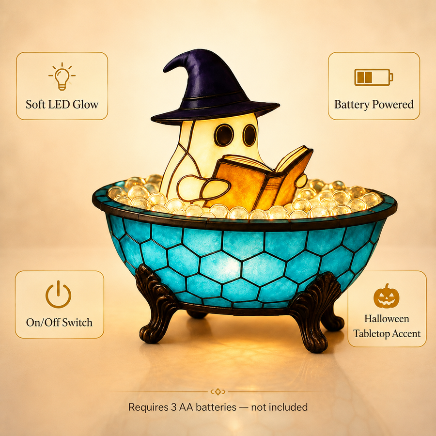 Ghost Bubble Bath LED Accent Lamp — Cozy Halloween Glow