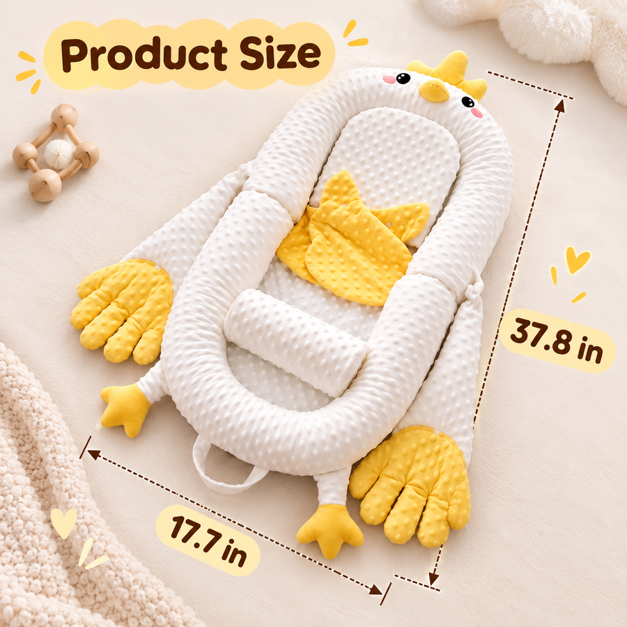 CozyPat™ Automatic Patting Baby Lounger with 15° Anti-Reflux Pillow