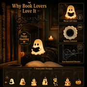 Haunted Library Lantern — Glowing Halloween Bookshelf Décor