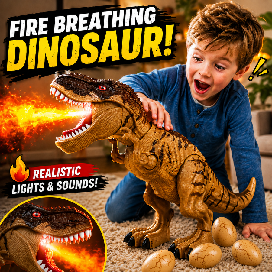Walking Spray Dinosaur Toy — Roars, Lights & Lays Eggs