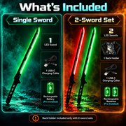 Rechargeable LED Cosplay Sword — 31.3″ Light-Up Prop