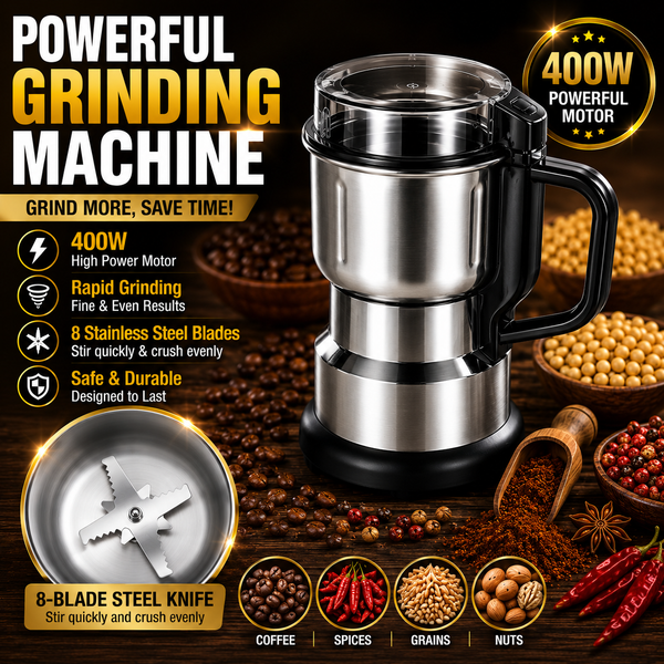GrindPro™ Stainless Steel Electric Coffee & Spice Grinder