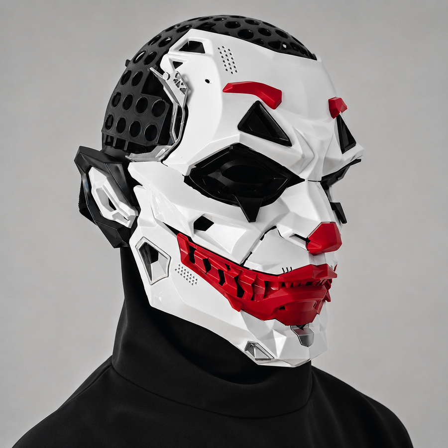 Cyberpunk Full-Face Mask — Bold Halloween Costume Look
