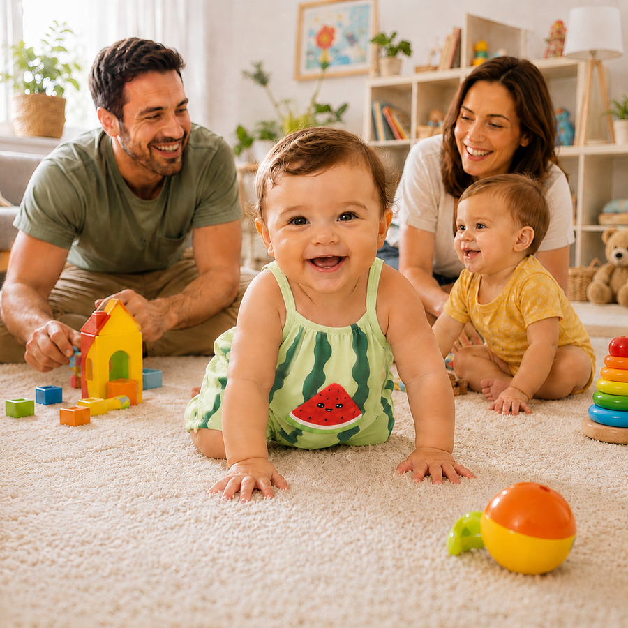 BabyJoy™ Watermelon Baby Romper — Soft Summer Comfort