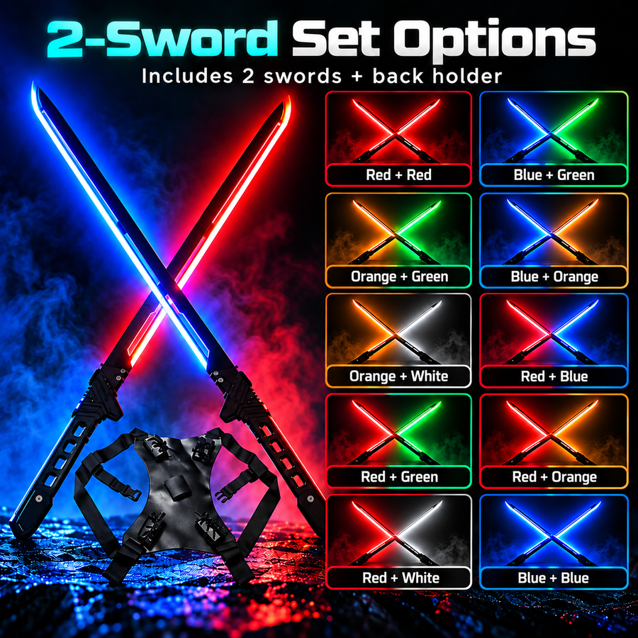 Rechargeable LED Cosplay Sword — 31.3″ Light-Up Prop