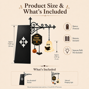 Haunted Library Lantern — Glowing Halloween Bookshelf Décor