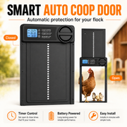 Automatic Chicken Coop Door — Timer & Anti-Pinch Sensor