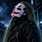 Cyberpunk Full-Face Mask — Futuristic Cosplay Look