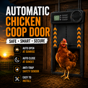 Automatic Chicken Coop Door — Timer & Anti-Pinch Sensor
