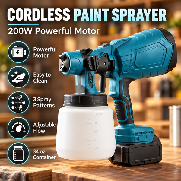 PowerSpray 34 fl oz Cordless Paint Sprayer — Adjustable Flow