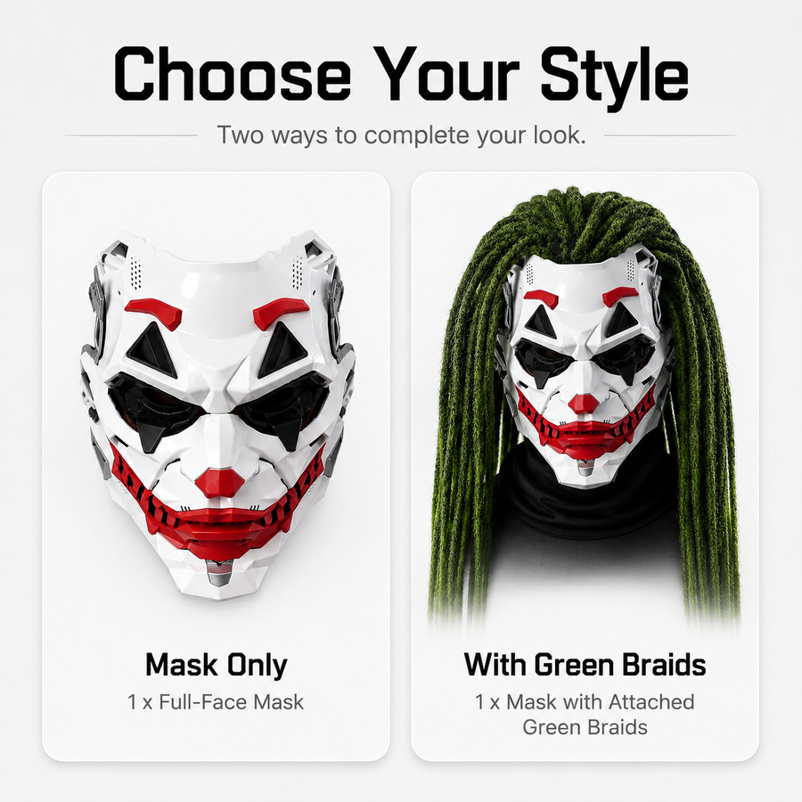 Cyberpunk Full-Face Mask — Bold Halloween Costume Look
