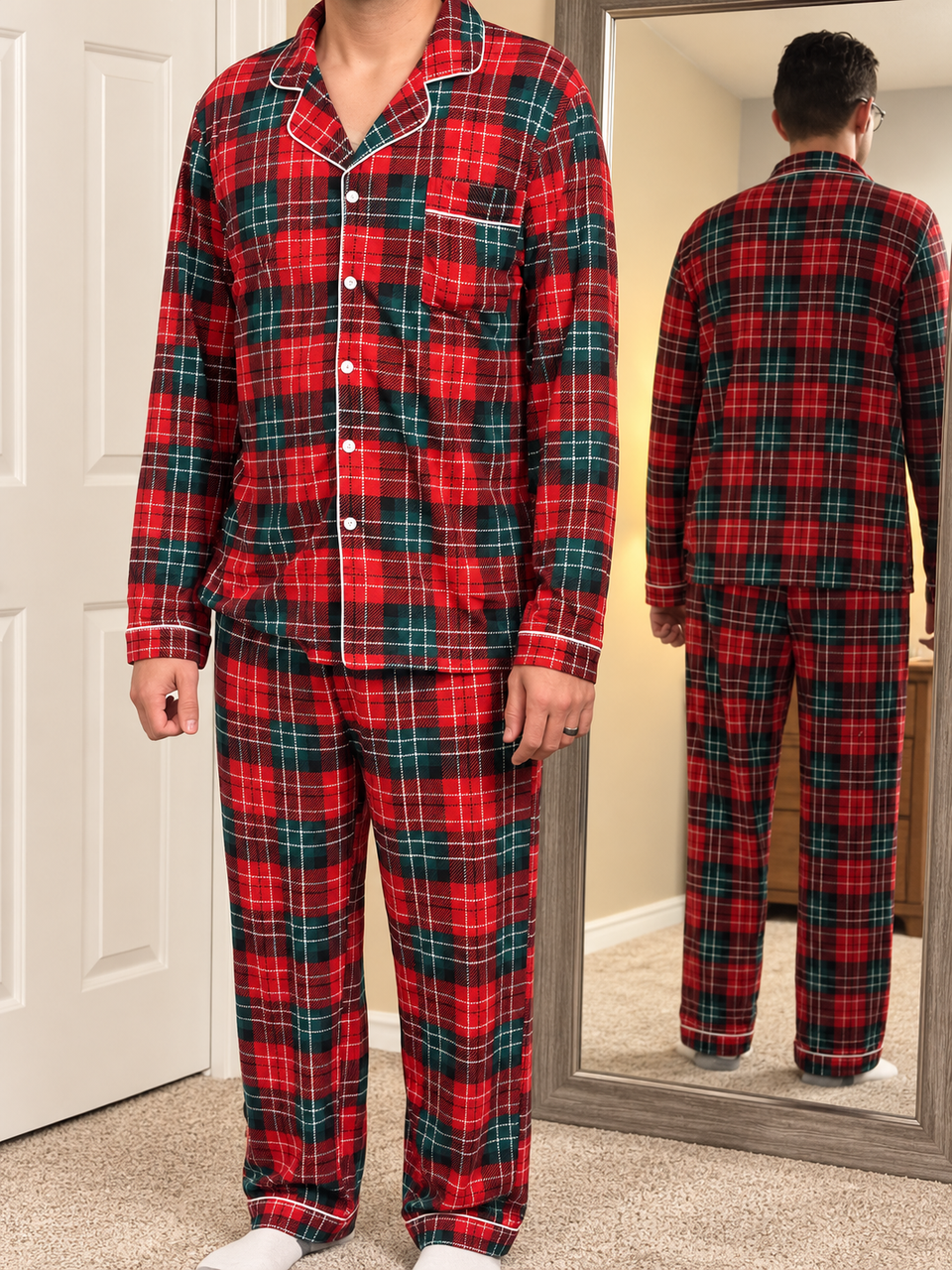 Christmas Family Matching Pajamas — Classic Holiday Plaid
