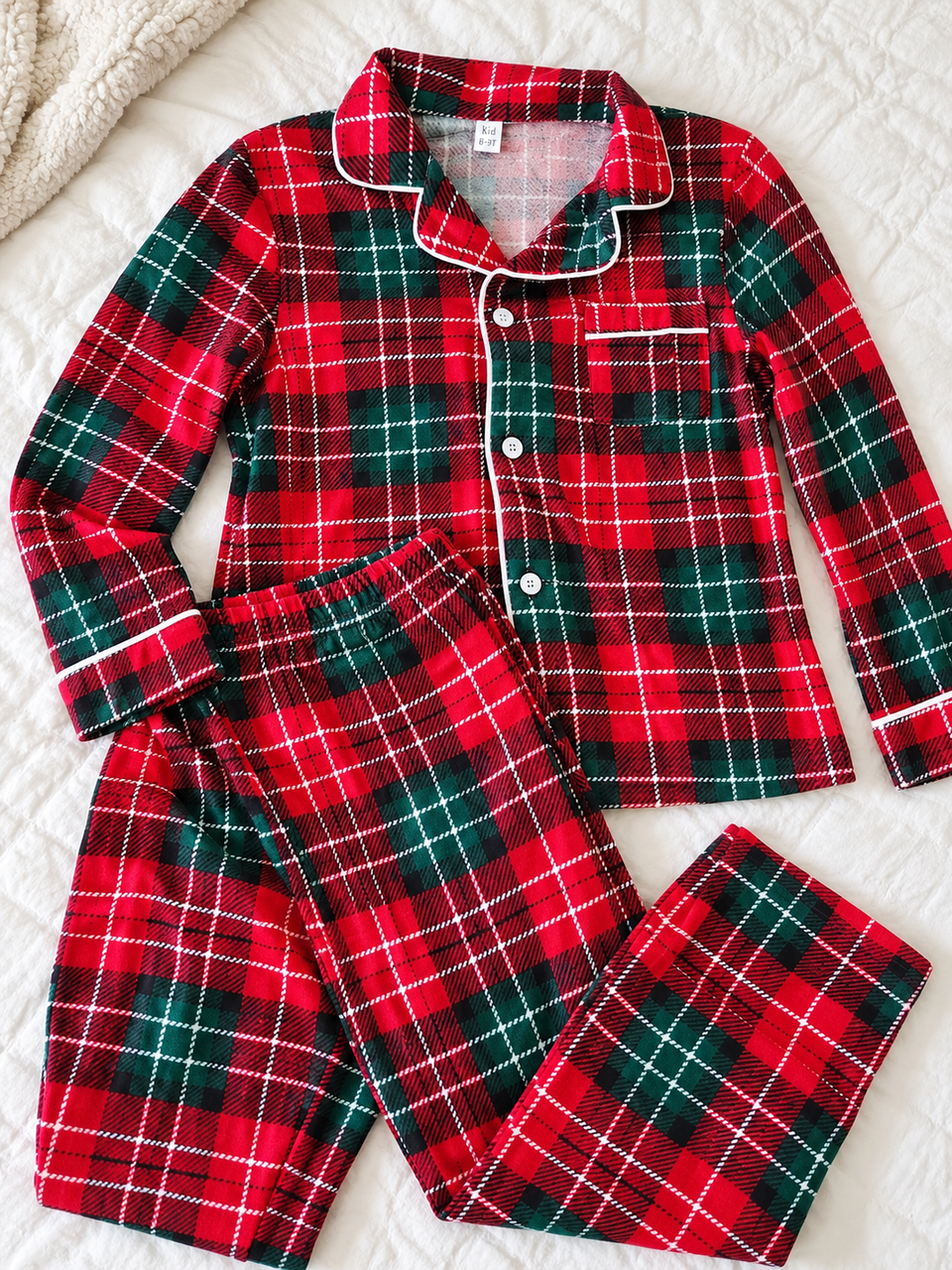 Christmas Family Matching Pajamas — Classic Holiday Plaid
