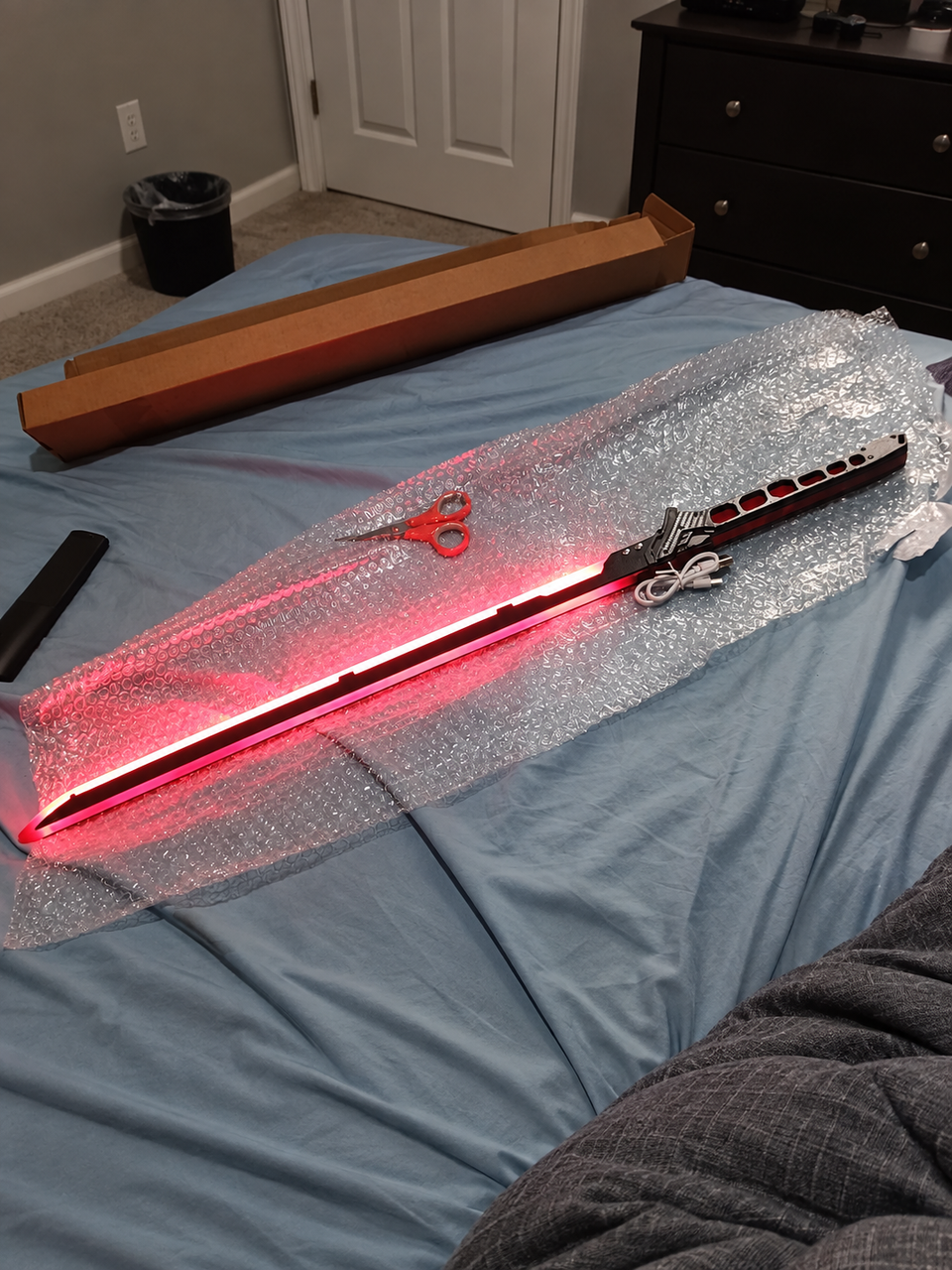 Rechargeable LED Cosplay Sword — 31.3″ Light-Up Prop