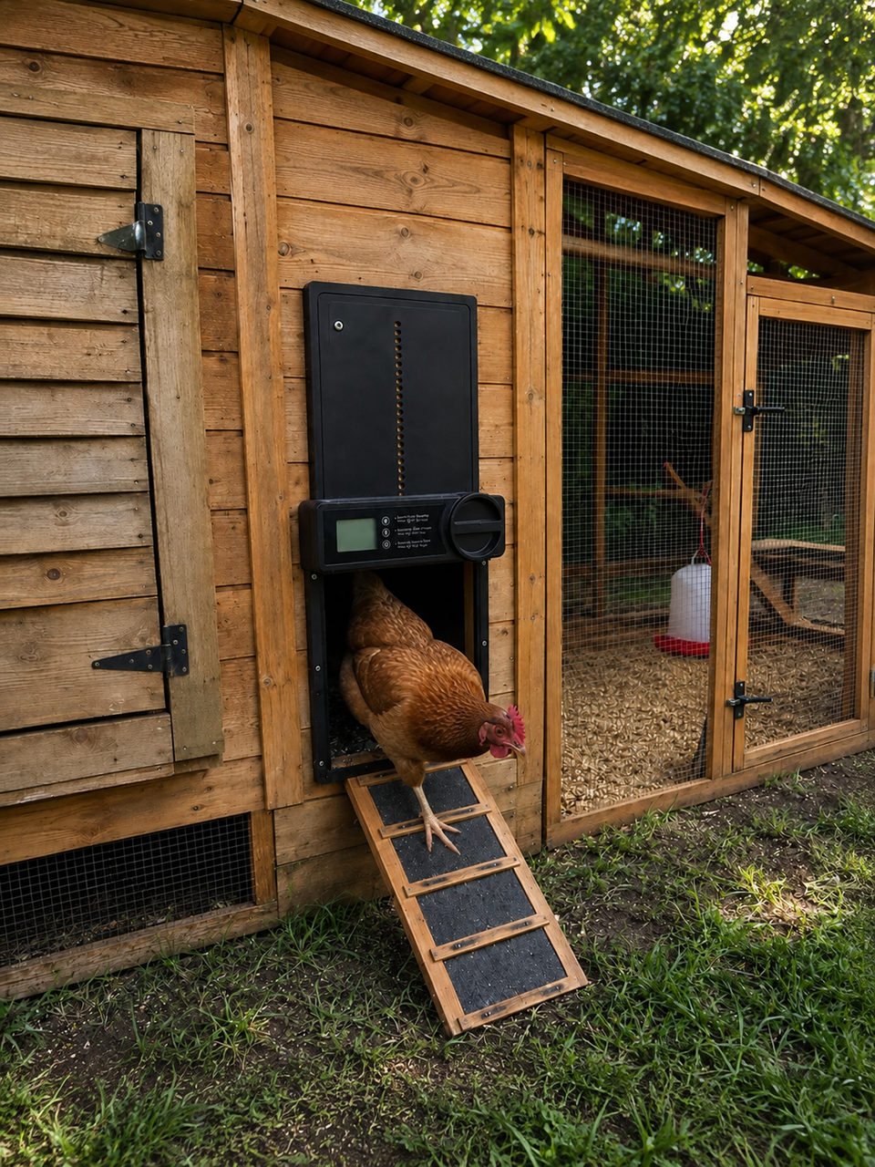 Automatic Chicken Coop Door — Timer & Obstruction Detection