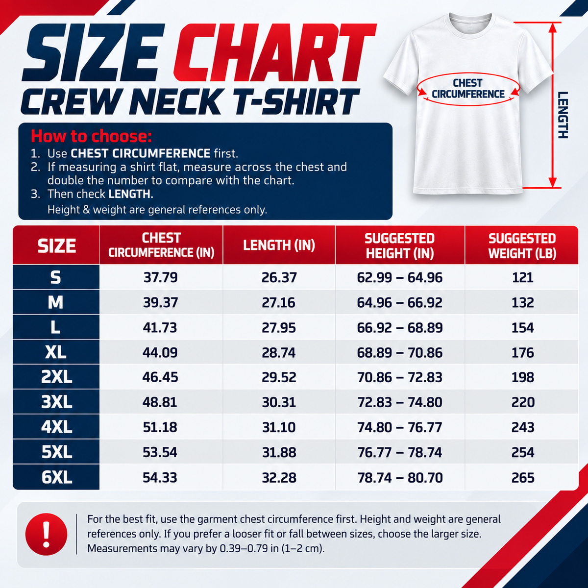 3D Webbed Hero T-Shirt — Raised Webbing Cosplay Tee size guide